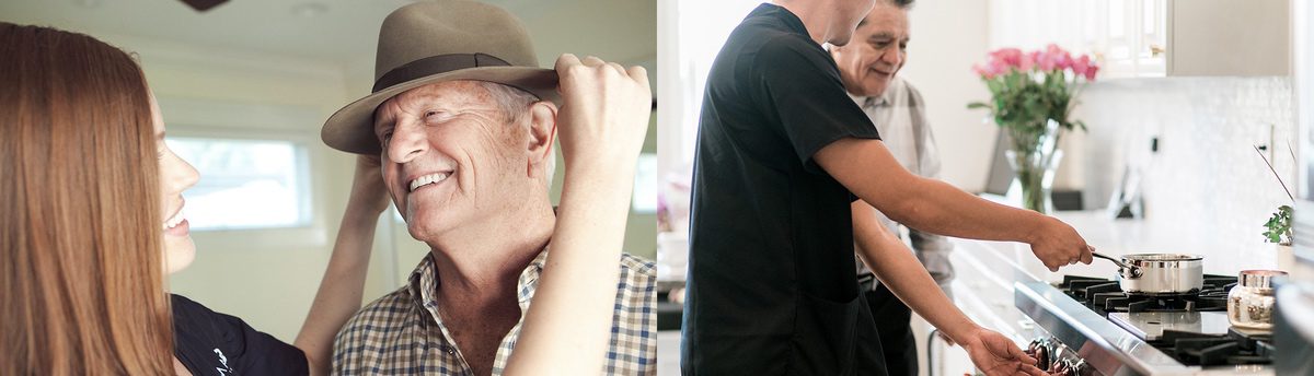 Caregiver with a senior